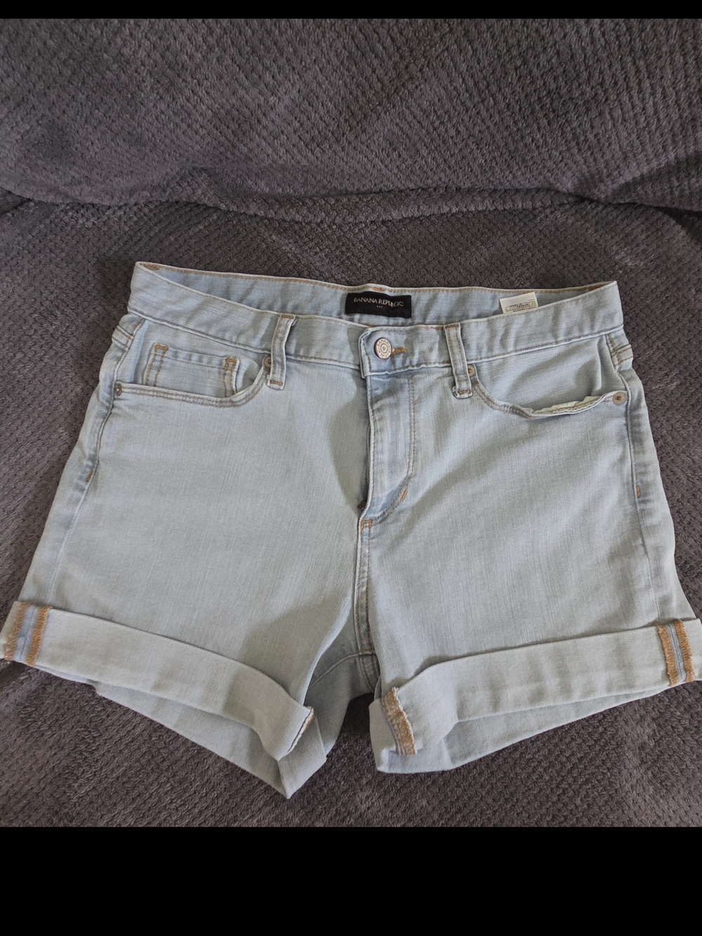 Banana Republic Light Blue Rolled Cuff Denim Shorts